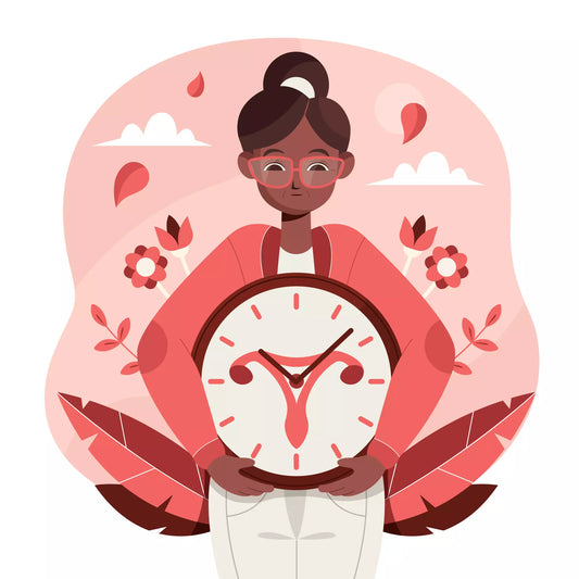 Cycle menstruel femme horloge