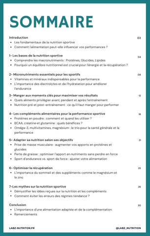 E-Book "Les bases de la nutrition sportive"