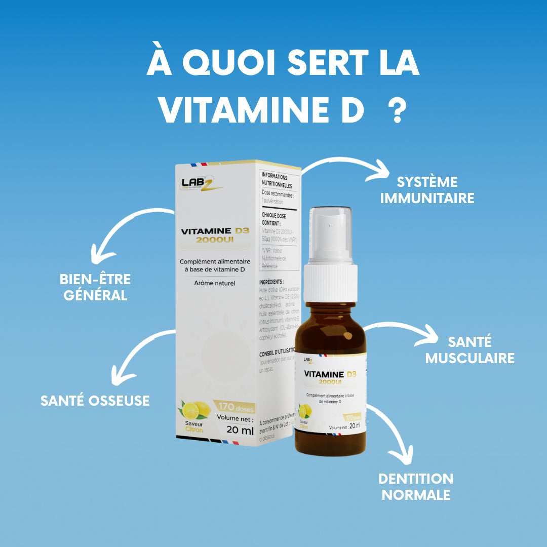 Vitamine D3 2000UI Spray Labz-Nutrition - 170doses