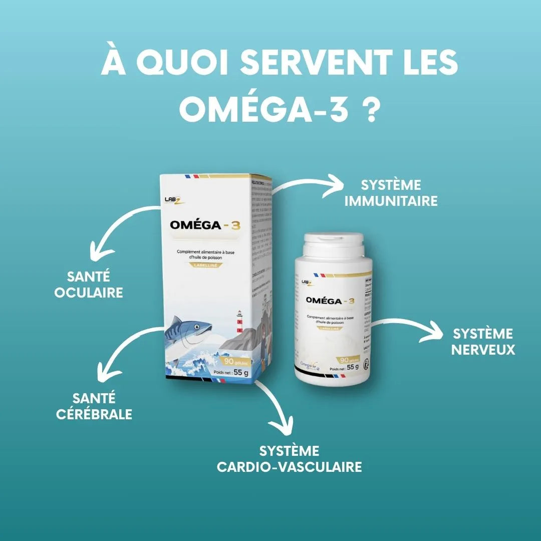 Oméga-3 OmegaVie® Labz-Nutrition - 90 gélules