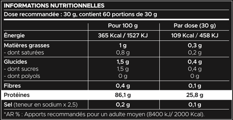 Whey 100% Isolate - NUTRIATHLETE 1,8kg