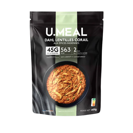 Dahl de lentilles corail protéiné - 400g - U.MEAL