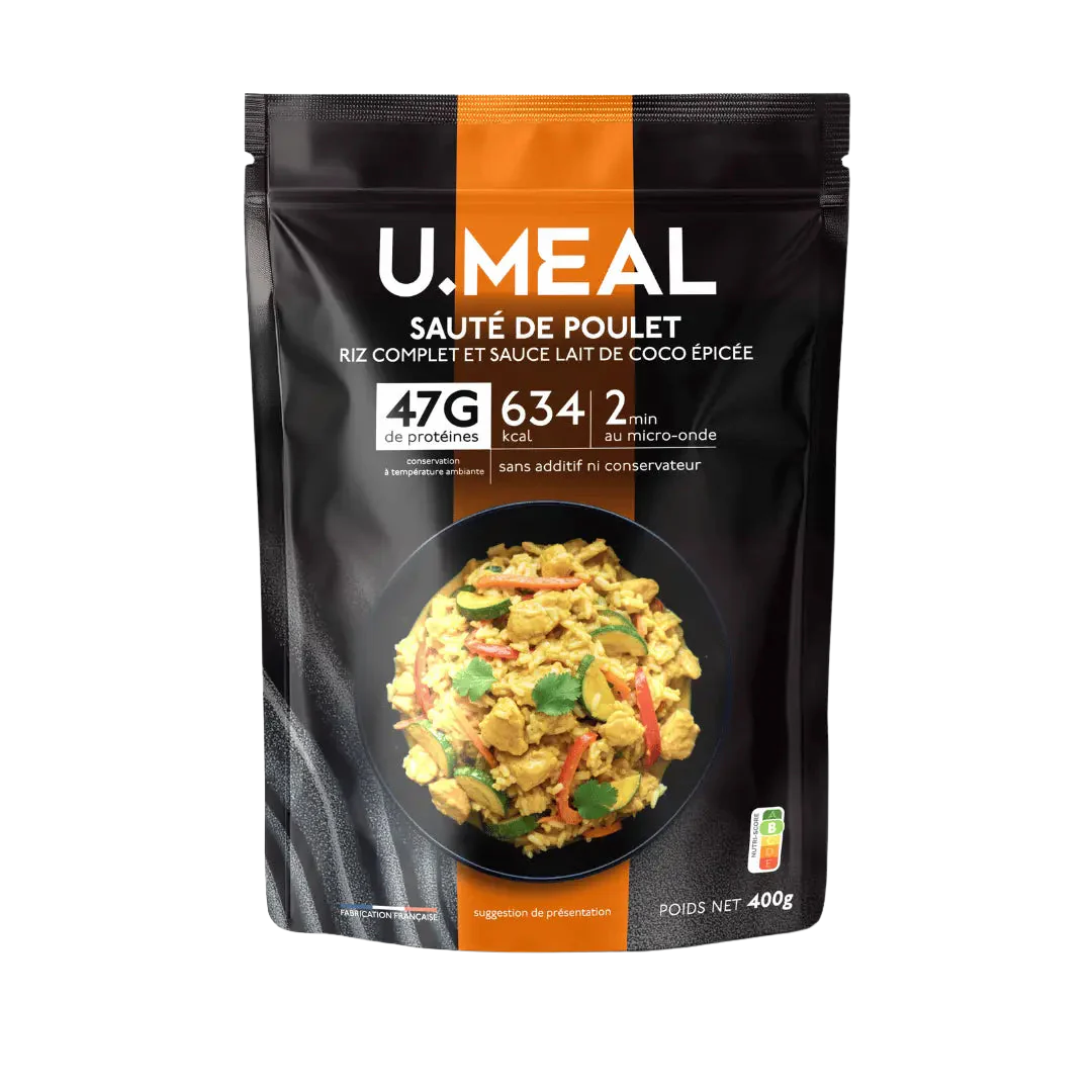 Sauté de poulet thaï protéiné - 400g - U.MEAL