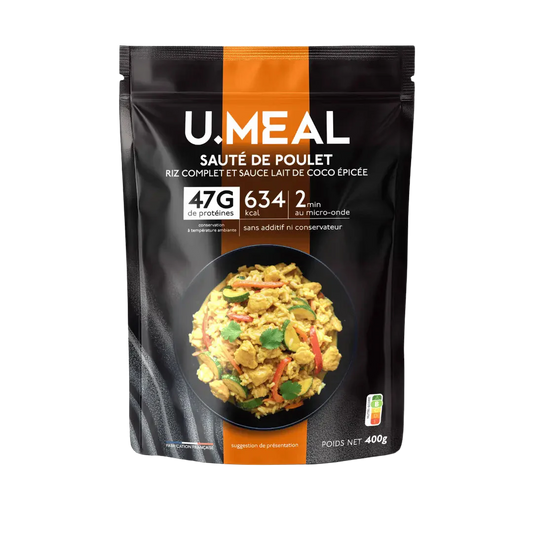 Sauté de poulet thaï protéiné - 400g - U.MEAL