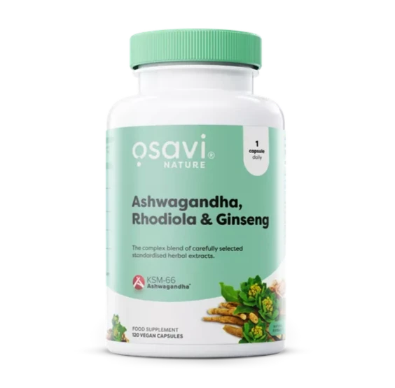 Adaptogène Complex : Ashwagandha KSM66®, Rhodiola & Ginseng - Osavi 60Vcaps