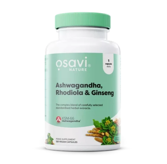 Adaptogène Complex : Ashwagandha KSM66®, Rhodiola & Ginseng - Osavi 60Vcaps