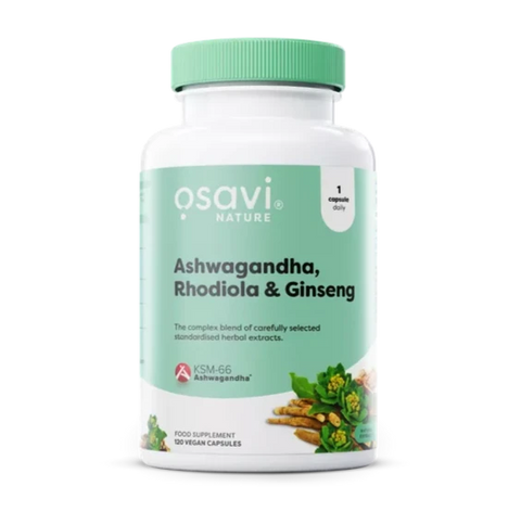 Adaptogène Complex : Ashwagandha KSM66®, Rhodiola & Ginseng - Osavi 60Vcaps