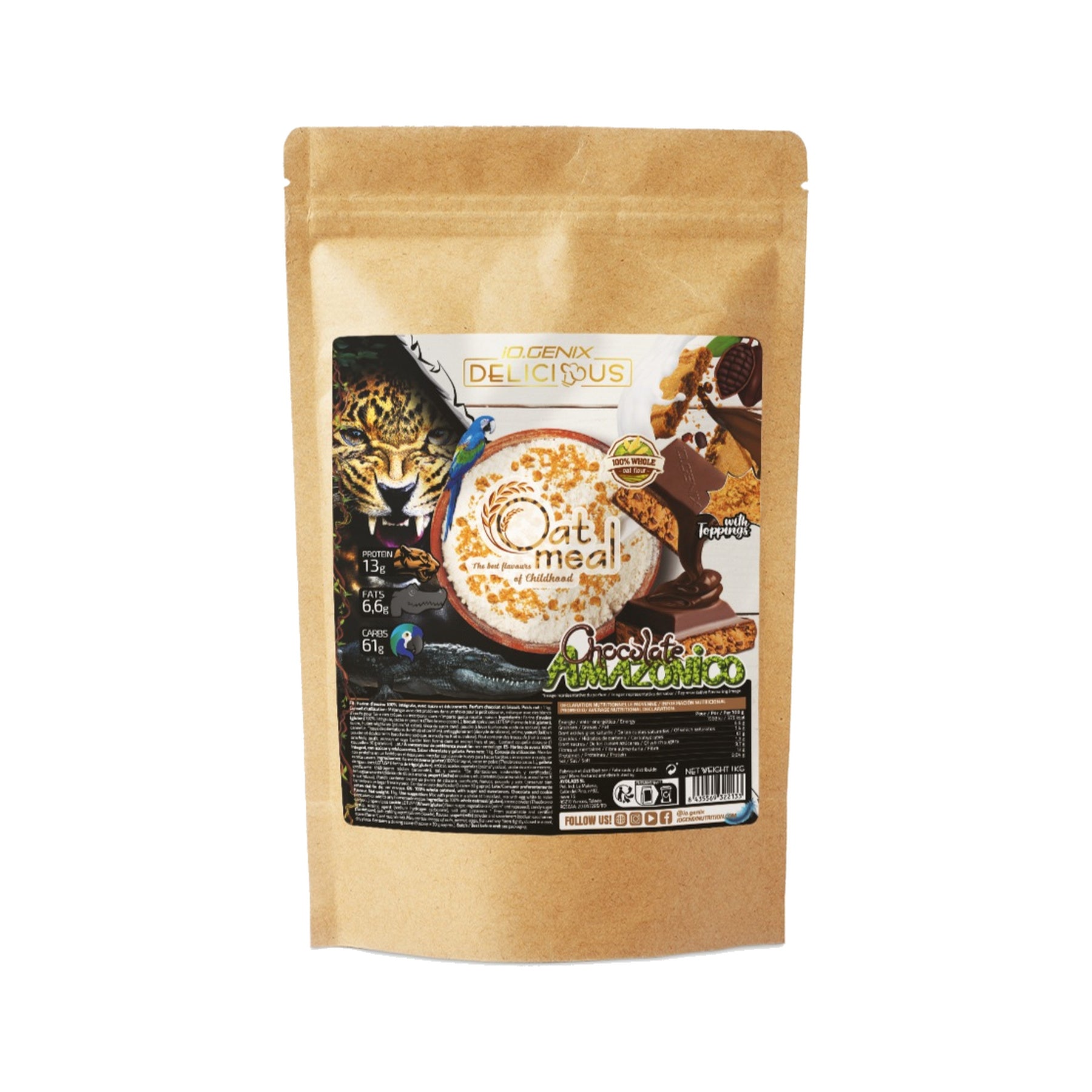 Farine d'avoine aromatisée DELICIOUS - 1kg IoGenix