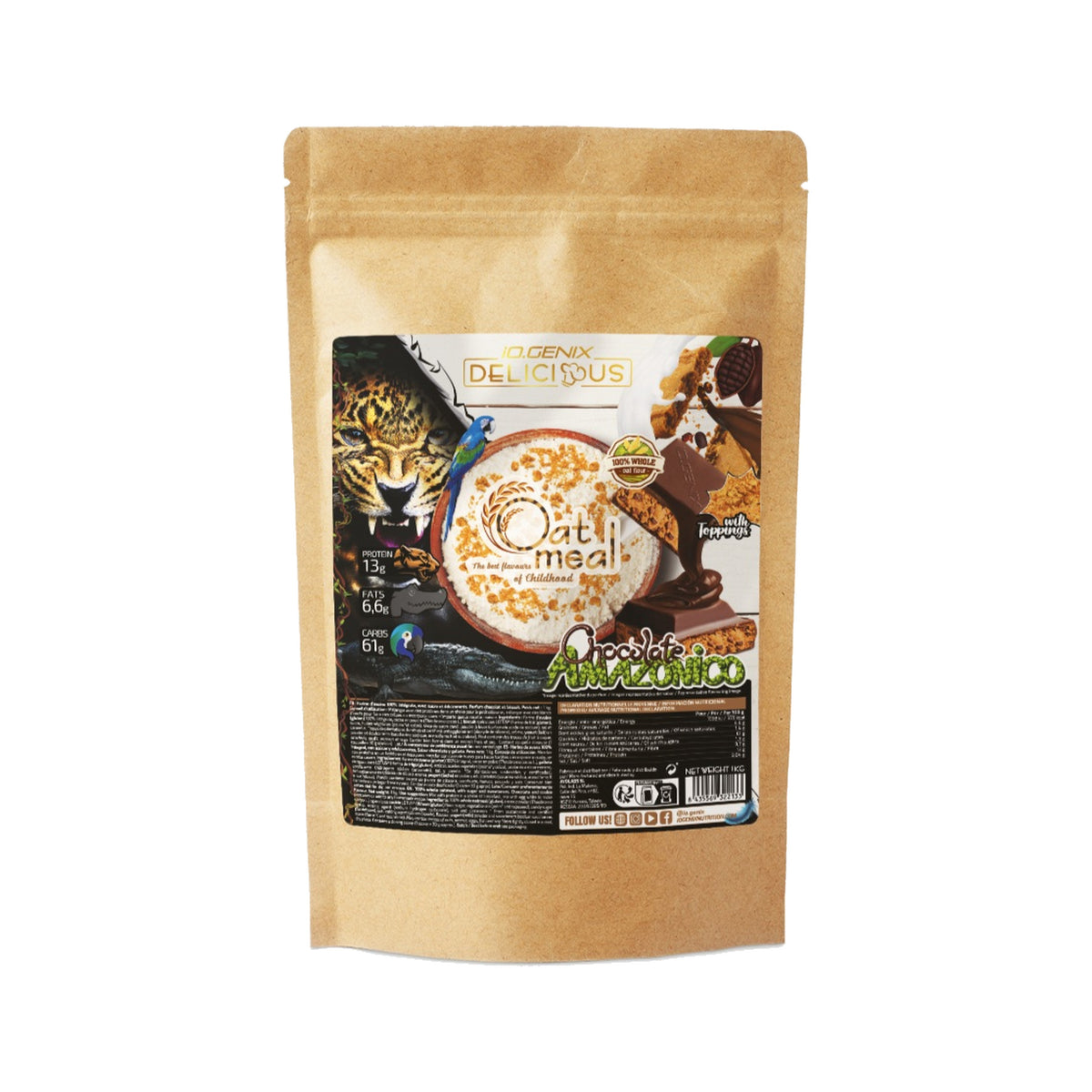 Farine d'avoine aromatisée DELICIOUS - 1kg IoGenix