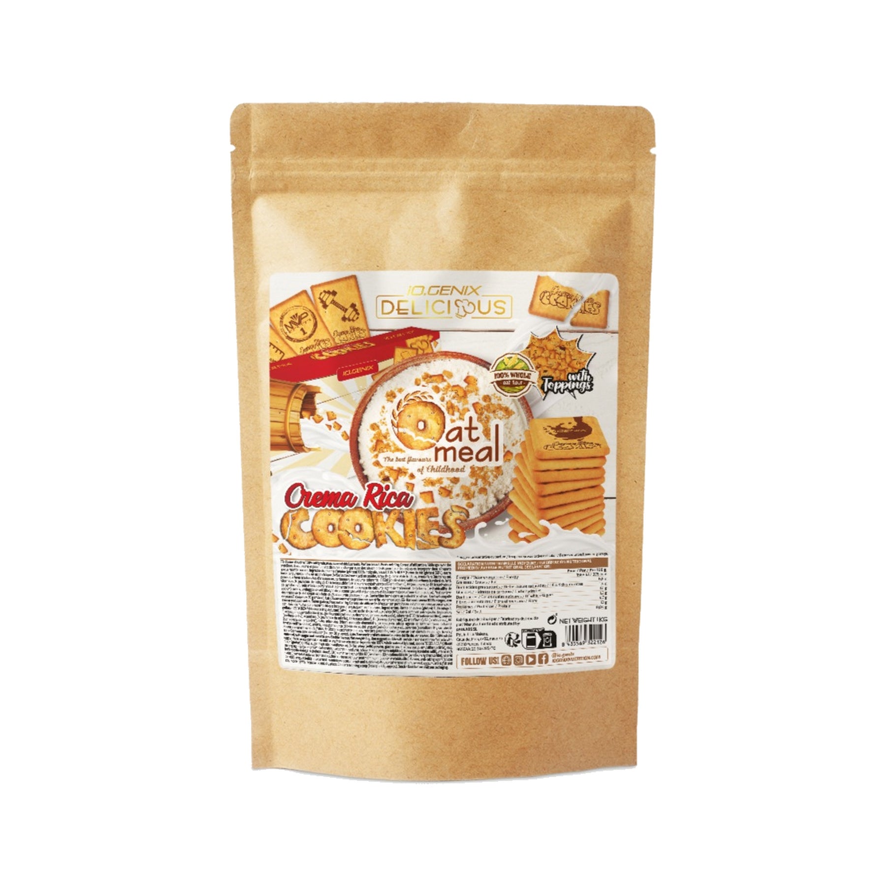 Farine d'avoine aromatisée DELICIOUS - 1kg IoGenix