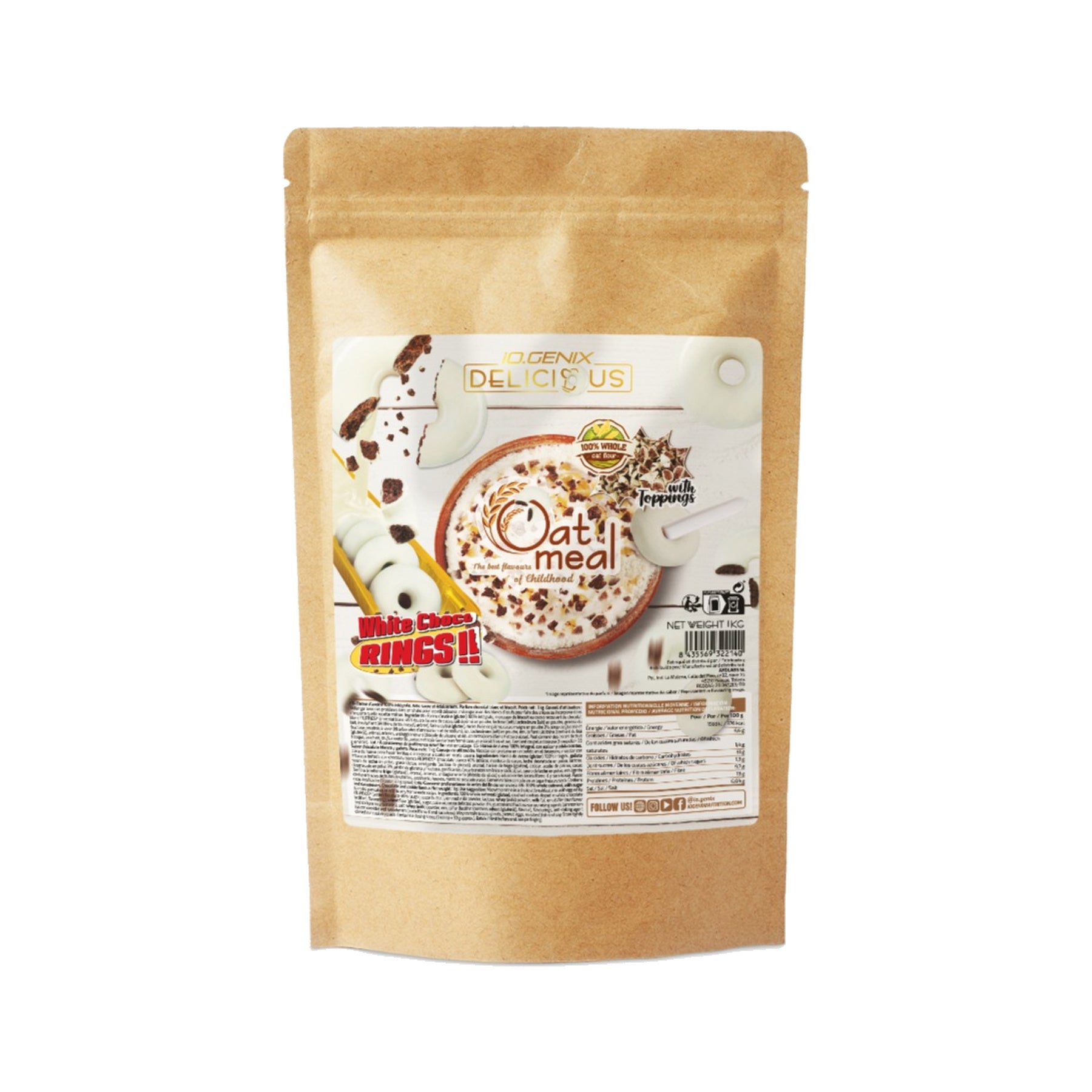 Farine d'avoine aromatisée DELICIOUS - 1kg IoGenix