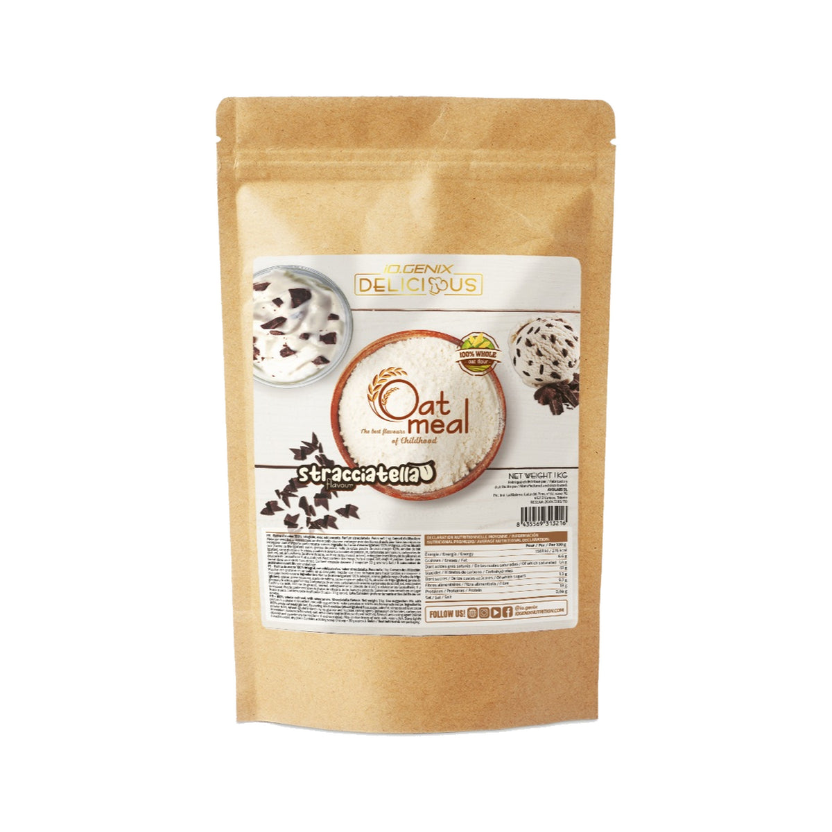 Farine d'avoine aromatisée DELICIOUS - 1kg IoGenix