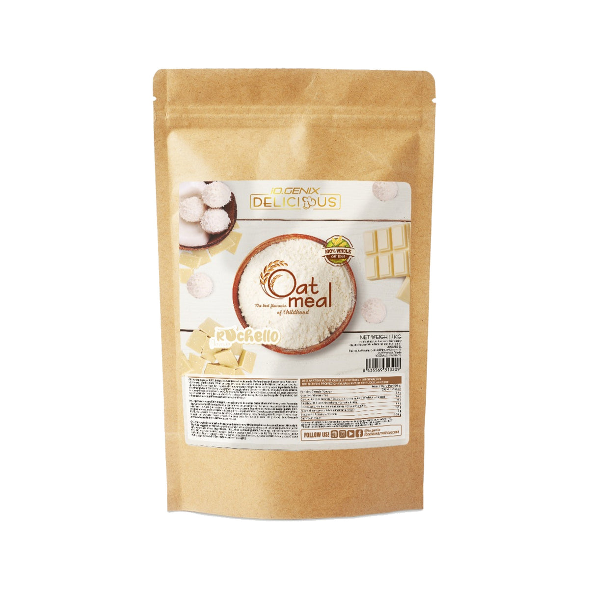 Farine d'avoine aromatisée DELICIOUS - 1kg IoGenix