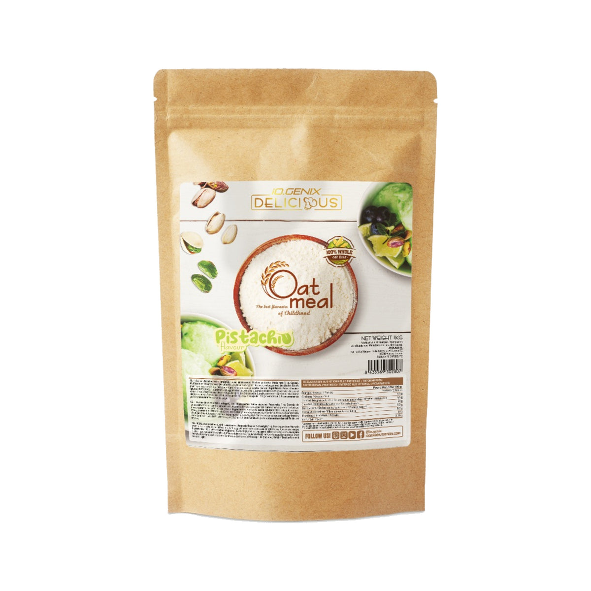 Farine d'avoine aromatisée DELICIOUS - 1kg IoGenix