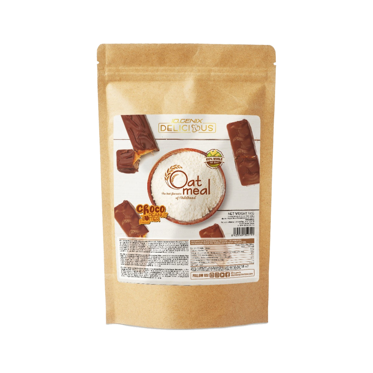 Farine d'avoine aromatisée DELICIOUS - 1kg IoGenix