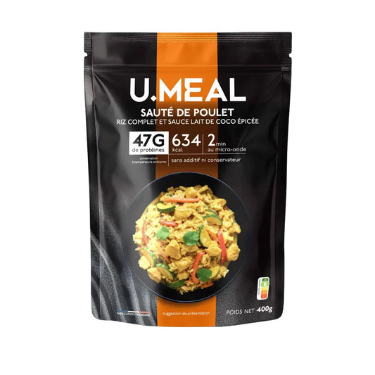 Sauté de poulet thaï protéiné - 400g - U.MEAL